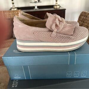 Softwaves Pink Platform Shoes with Chain Detail